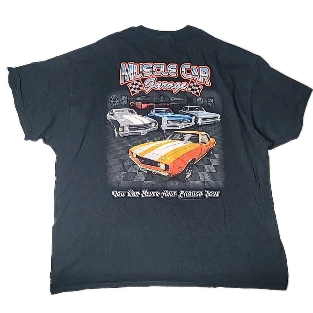 Vintage Classic Muscle CarsTee Black T-Shirt Short Sleeve History Y2K Medium - Picture 2 of 9
